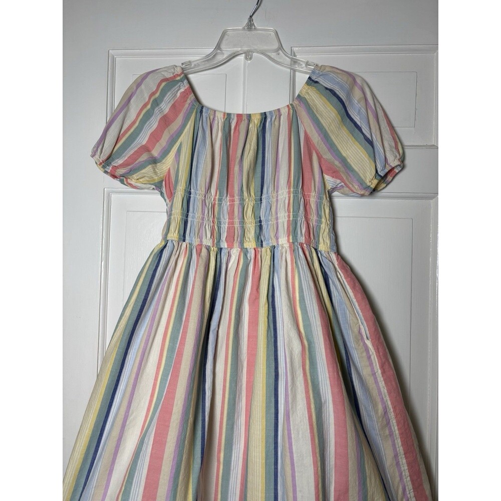 Wonder Nation Girl’s L Pullover Multicolored Babydoll Dress w/Puff Slv - Picture 3 of 8